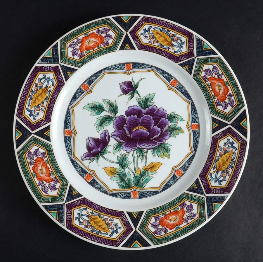 Amethyst Kutani 12" Chop Plate (Round Platter) by Georges Briard-1