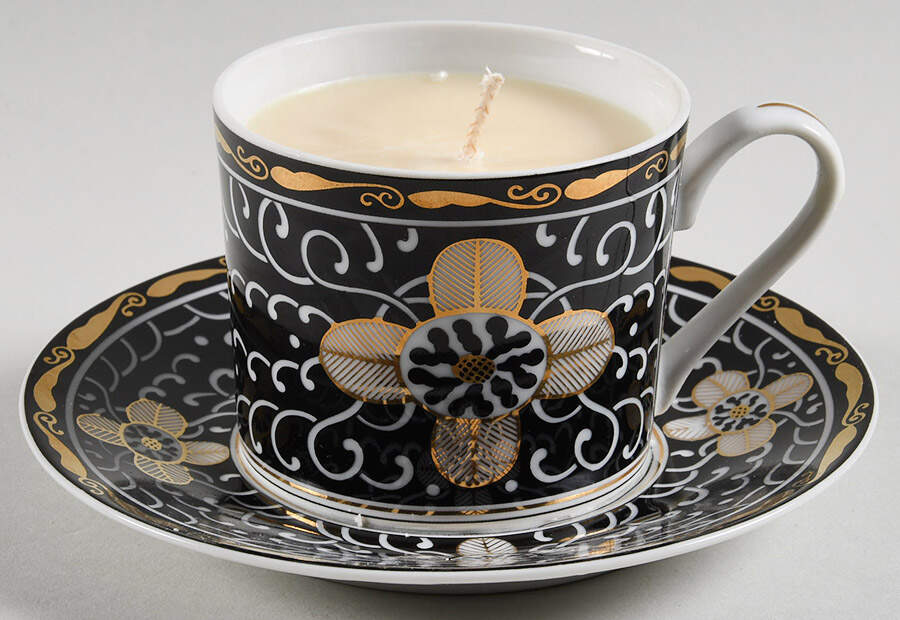 Royal Tapestry Scented Cup & Saucer Candle-Coffee  HC by Georges Briard-1