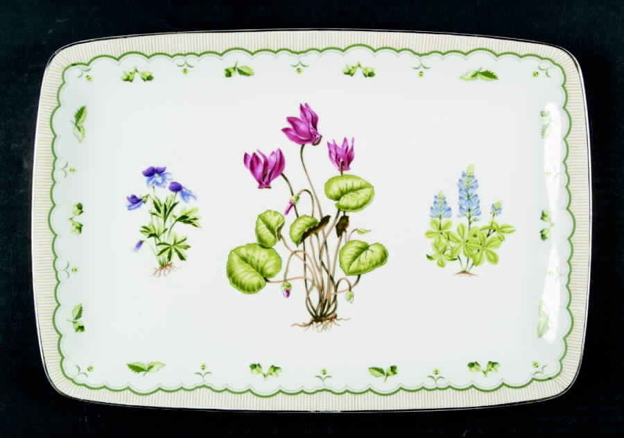 Victorian Gardens 14" Rectangular Serving Platter by Georges Briard-1