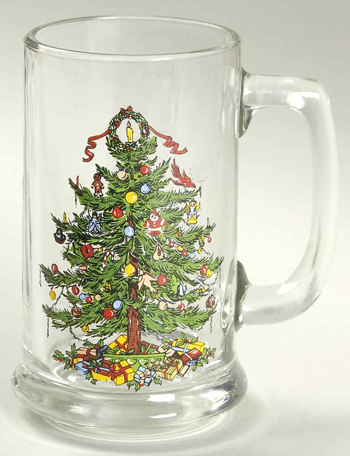 Yule Tide Glassware Tankard by Georges Briard-1