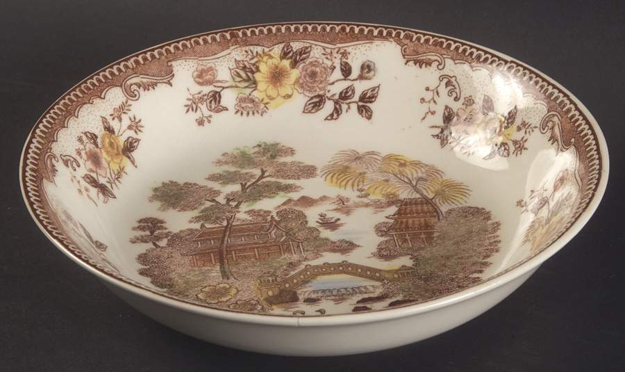 Oriental Gardens Coupe Soup Bowl by Brown & Ritchie-1