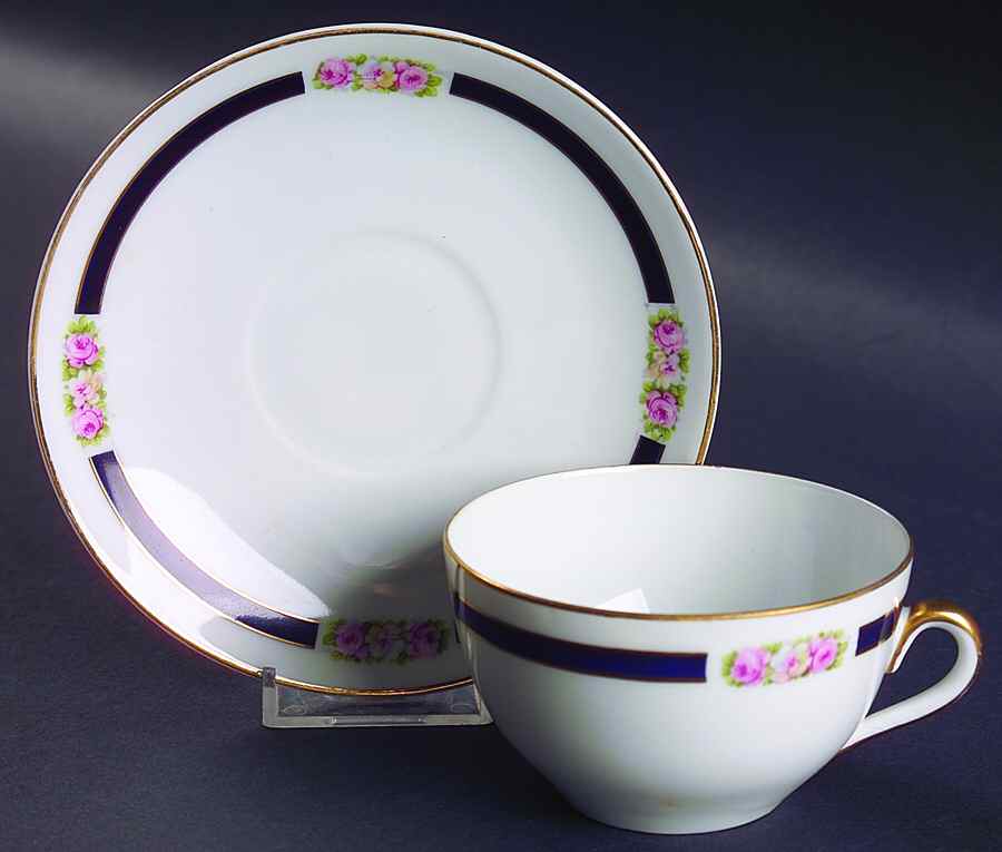 12682 Flat Cup & Saucer Set by Bassett-1
