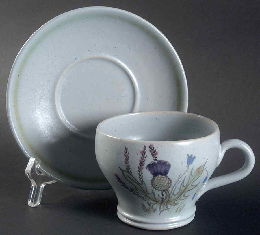 Thistleware Flat Cup & Saucer Set by Buchan-1