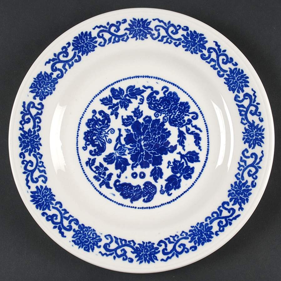 Blue Danube Dinner Plate by Buffalo Pottery-1