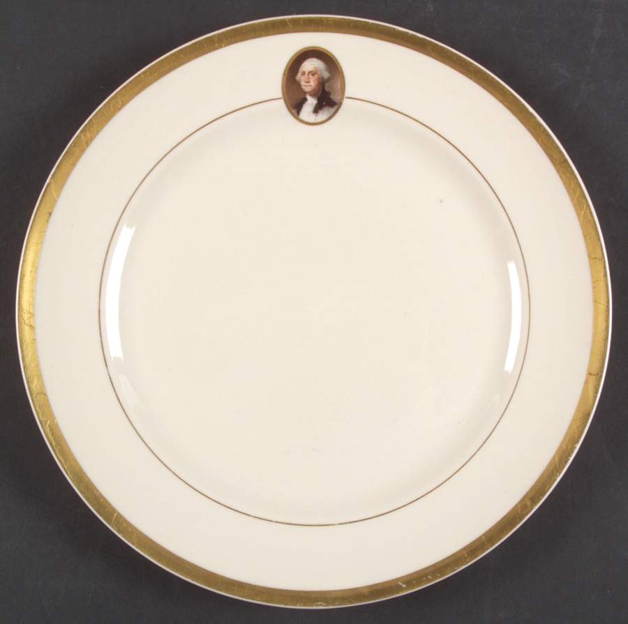 George Washington (Chesepeake & Ohio RR) Luncheon Plate by Buffalo Pottery-1