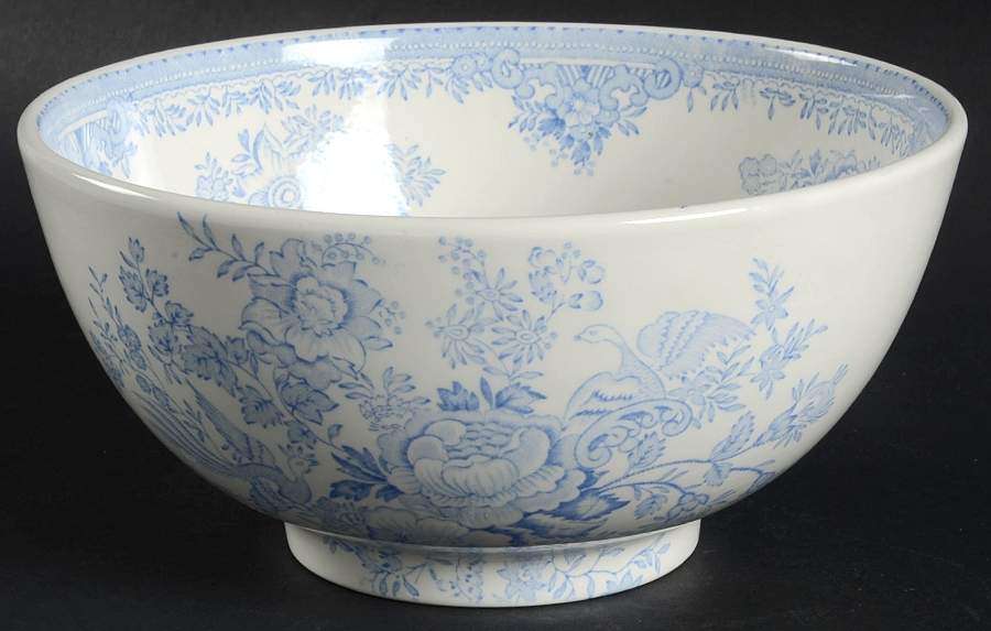 Asiatic Pheasants Blue 8" Chinese Bowl by Burgess & Leigh-1