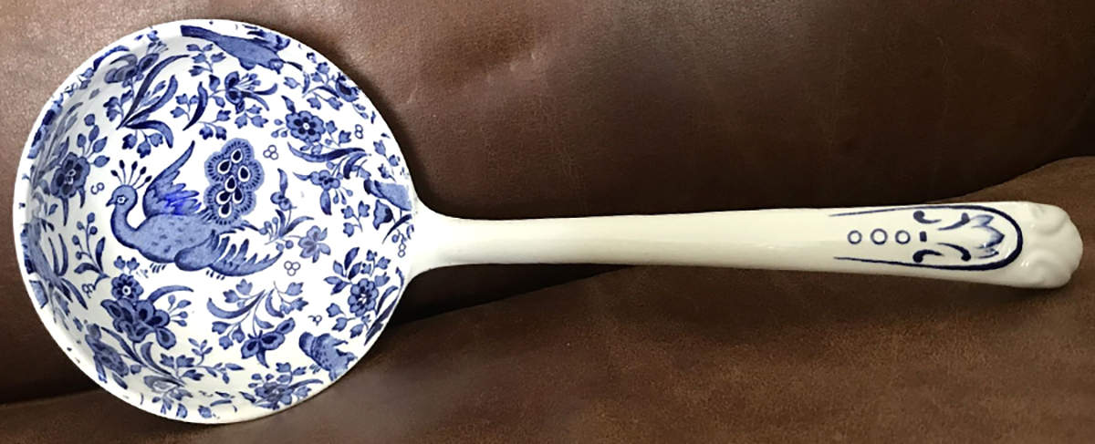 Blue Bird-Regal Peacock Tureen Ladle by Burgess & Leigh-1