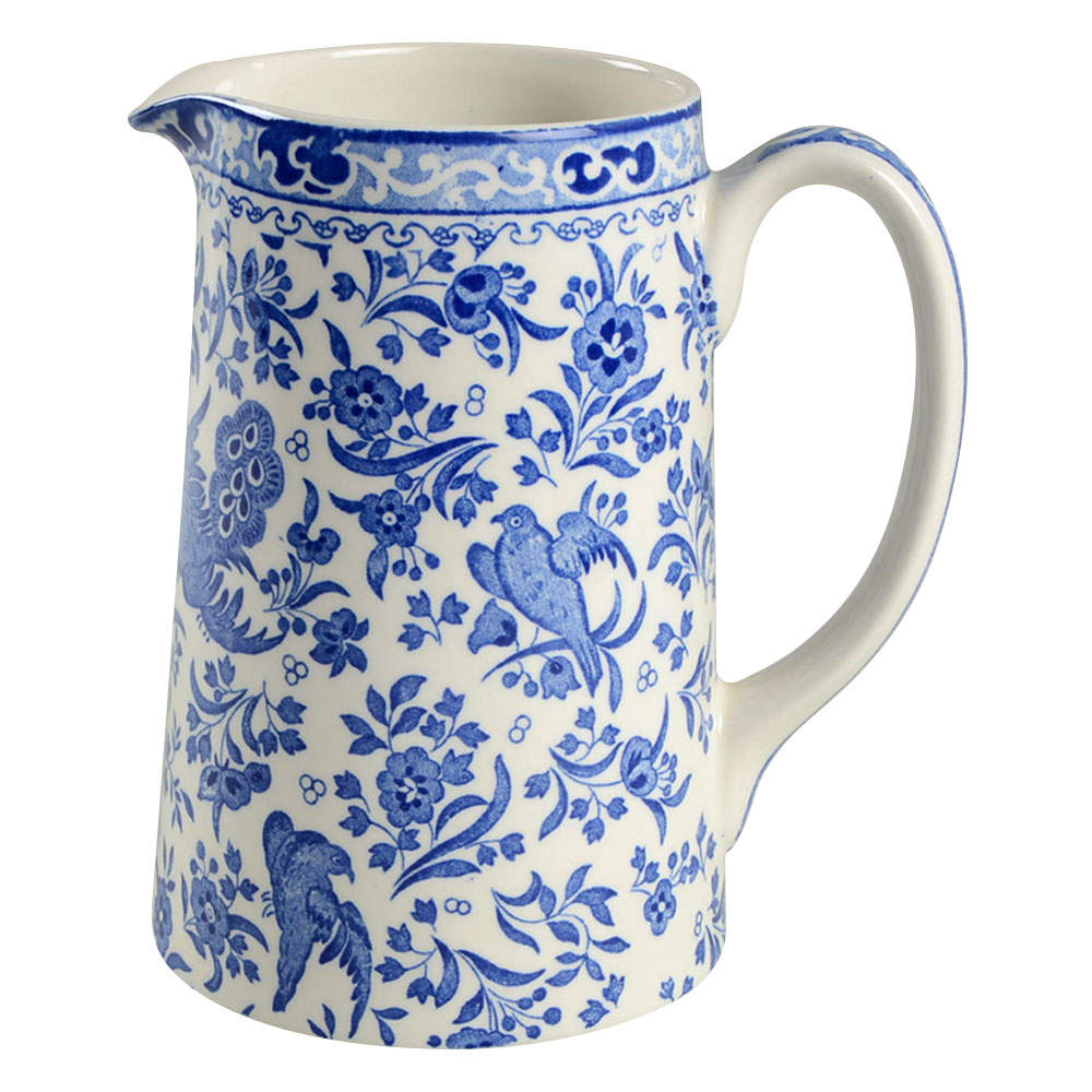 Blue Bird-Regal Peacock Medium Tankard Jug by Burgess & Leigh-1