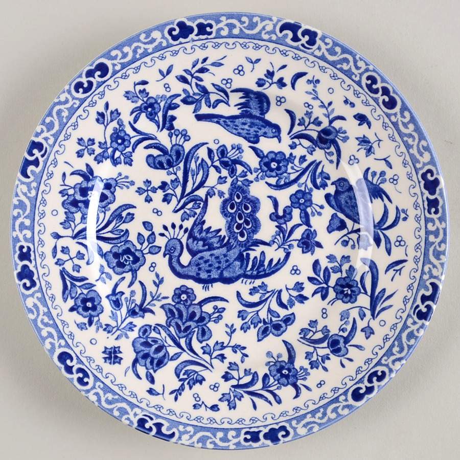 Blue Bird-Regal Peacock Salad Plate by Burgess & Leigh-1