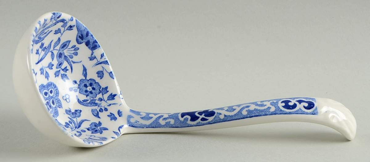 Blue Bird-Regal Peacock Solid Piece Sauce Ladle by Burgess & Leigh-1