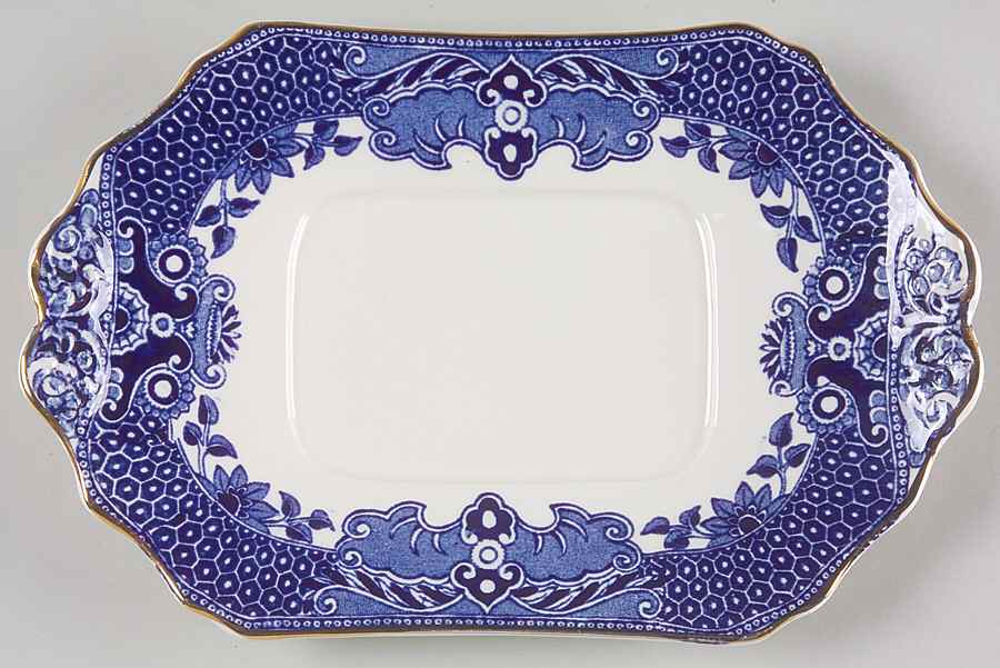 Willow Blue (Gold Trim) Underplate for Gravy Boat by Burgess & Leigh-1