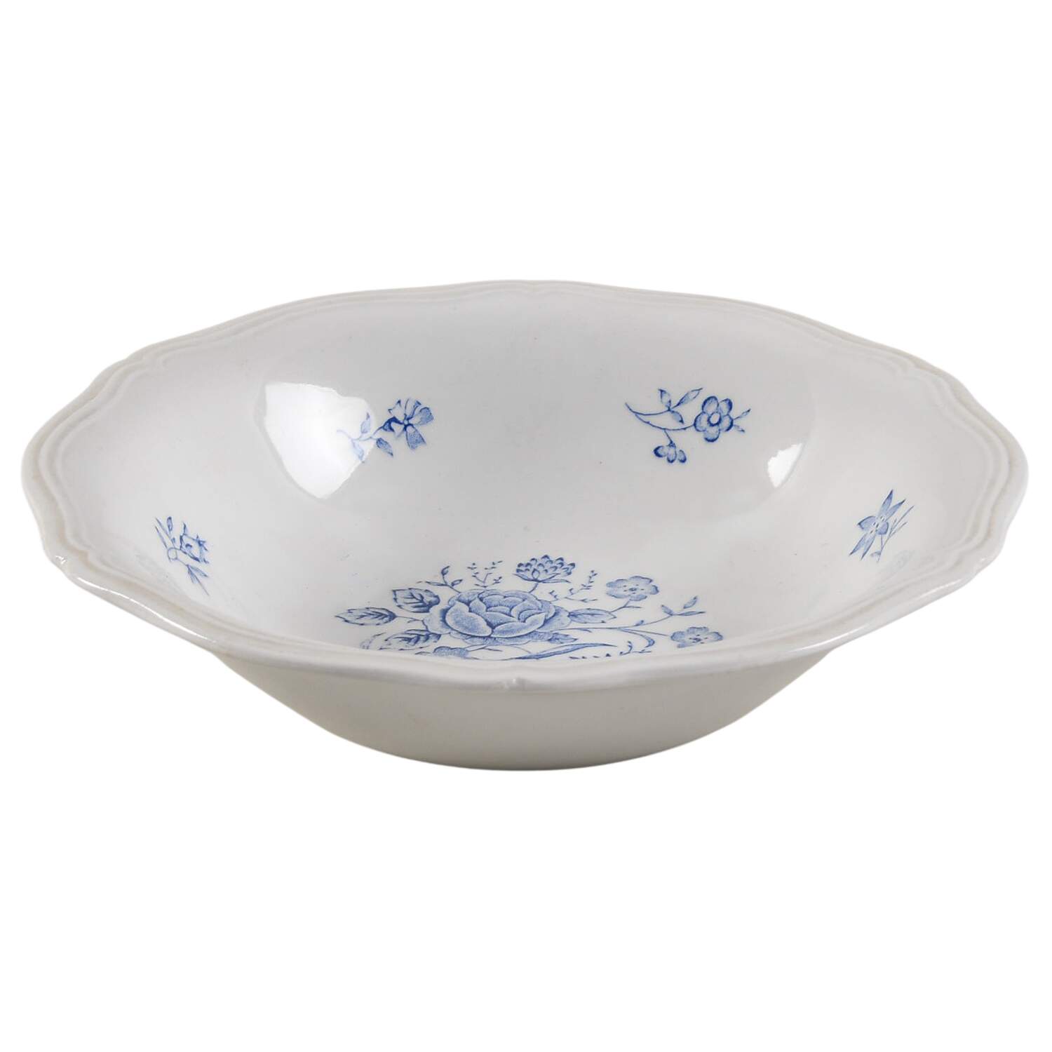 Bouquet Blue Coupe Cereal Bowl by Burgess & Leigh-1