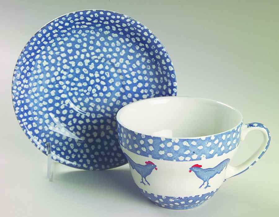 Chanticleer Jumbo Cup & Saucer Set by Burgess & Leigh-1