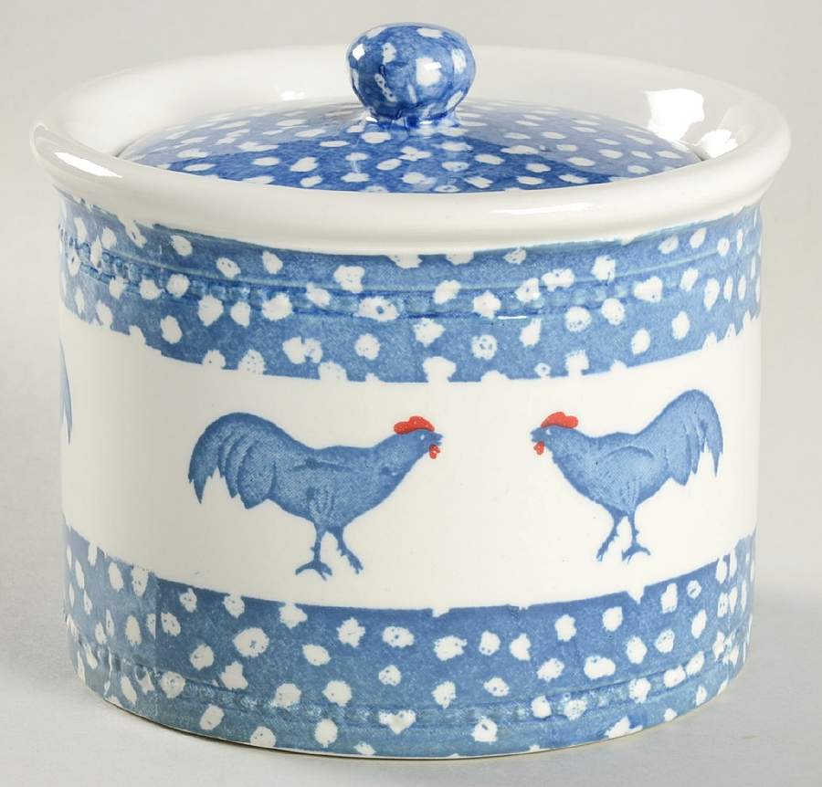 Chanticleer Sugar Bowl & Lid by Burgess & Leigh-1