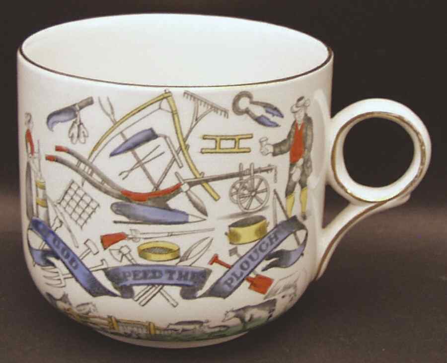 Farmers Arms (Gold Trim) Jumbo Cup by Burgess & Leigh-1