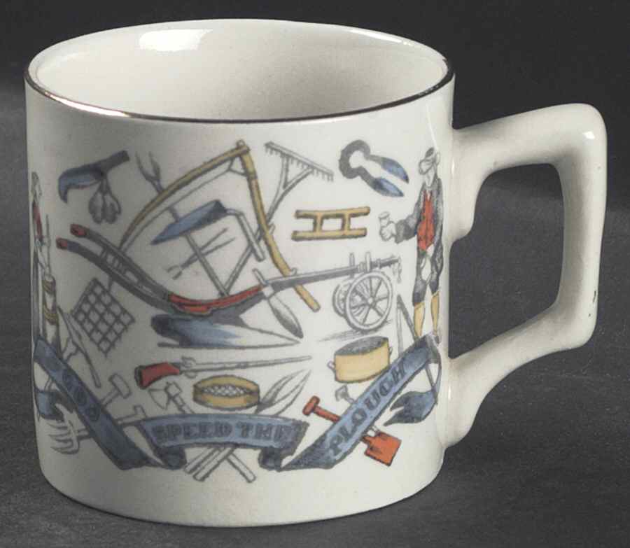 Farmers Arms (Gold Trim) Punch Cup by Burgess & Leigh-1