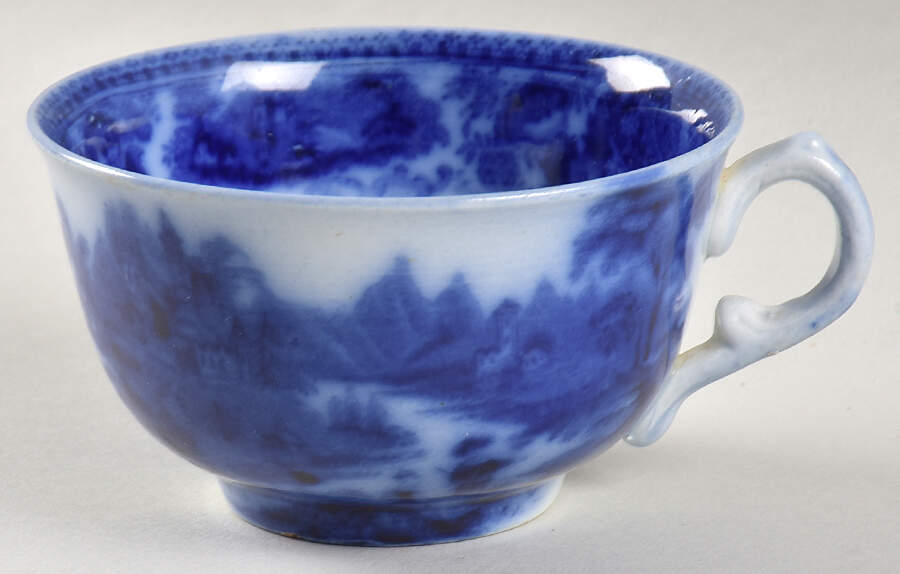 Non Pareil (Flow Blue) Flat Cup by Burgess & Leigh-1