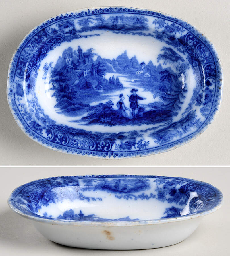 Non Pareil (Flow Blue) Soap Dish by Burgess & Leigh-1