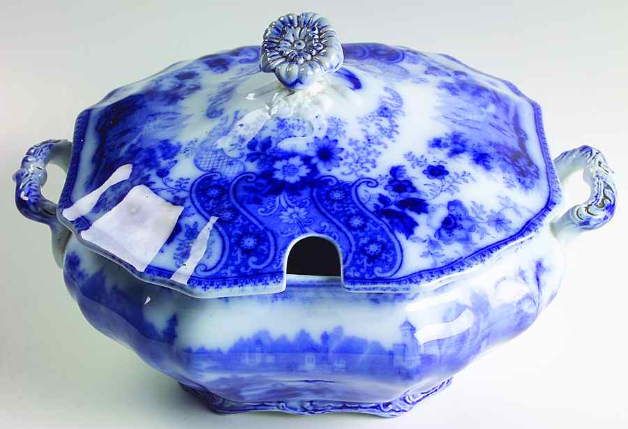 Non Pareil (Flow Blue) Tureen &  Lid by Burgess & Leigh-1