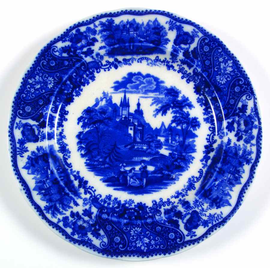 Non Pareil (Flow Blue) Dinner Plate by Burgess & Leigh-1