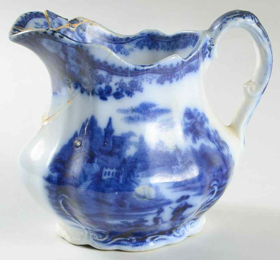 Non Pareil (Flow Blue) Creamer by Burgess & Leigh-1