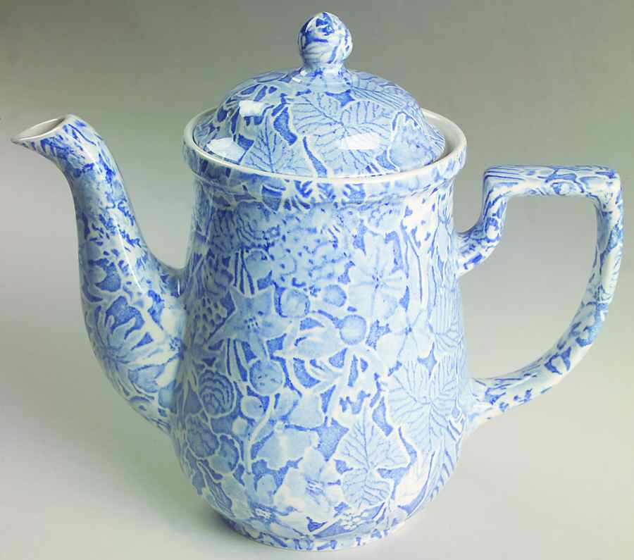 Scilla Blue Coffee Pot & Lid by Burgess & Leigh-1