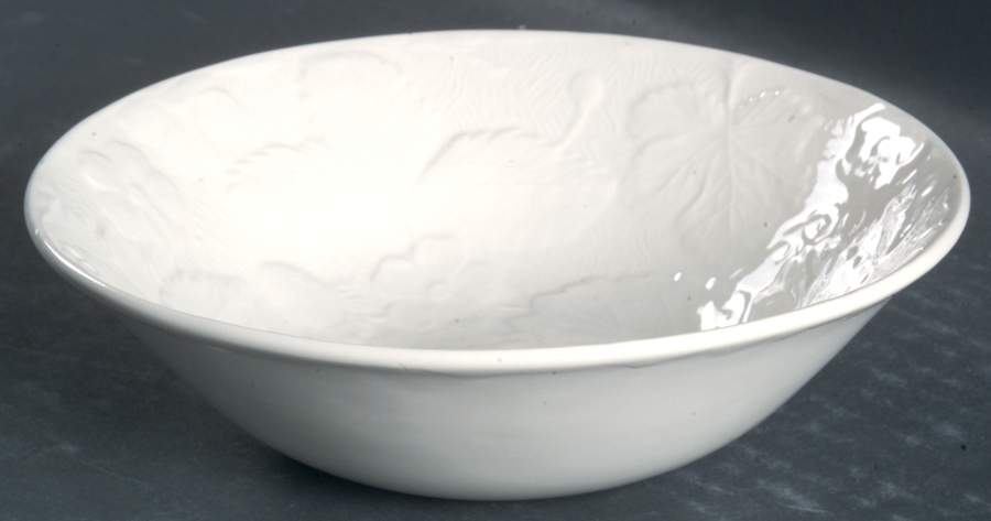 Strawberry and Grape Leaf White (Davenport) Coupe Cereal Bowl by Burgess & Leigh-1