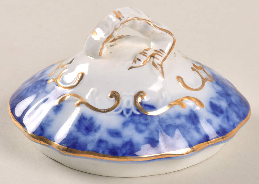 Vermont (Flow Blue) Lid for Coffee Pot by Burgess & Leigh-1