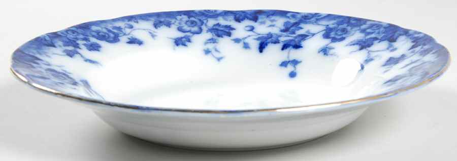Vermont (Flow Blue) Rim Soup Bowl by Burgess & Leigh-1