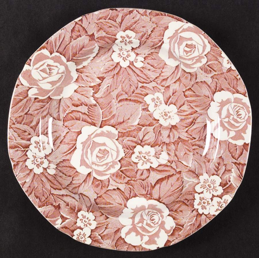 Victorian Chintz Pink Dinner Plate by Burgess & Leigh-1