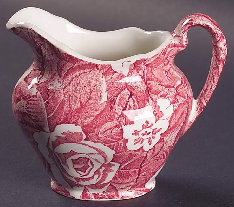 Victorian Chintz Pink Creamer by Burgess & Leigh-1