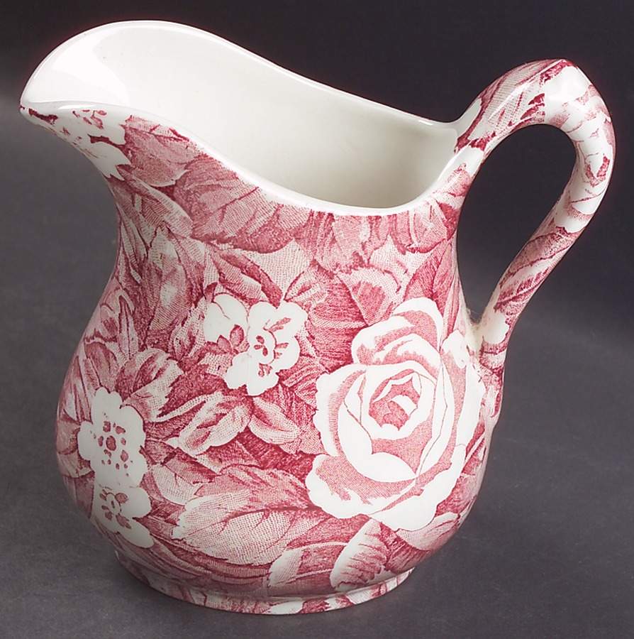 Victorian Chintz Pink 12 Oz Pitcher by Burgess & Leigh-1