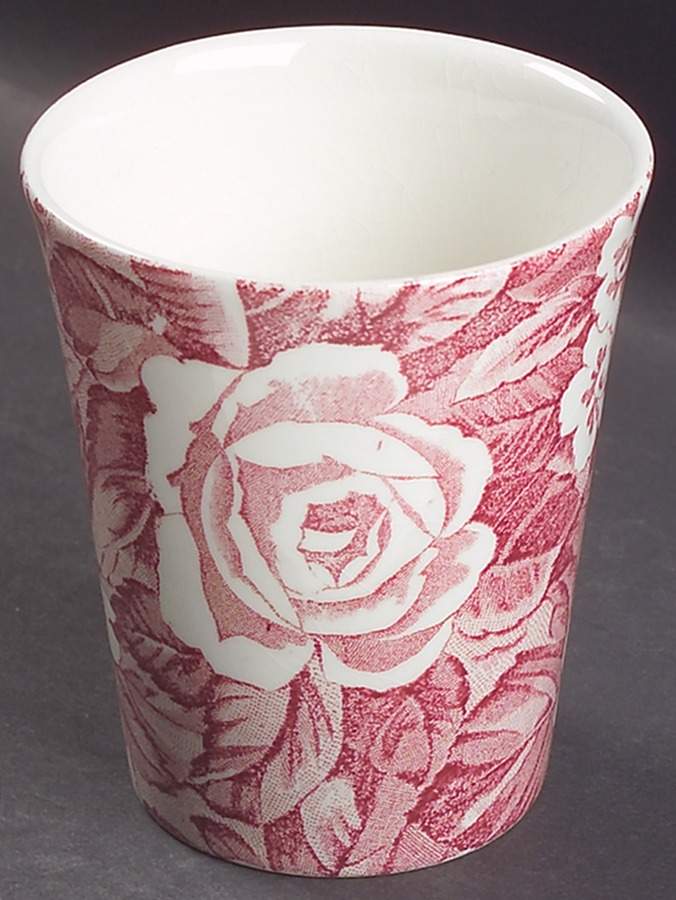 Victorian Chintz Pink China Bathroom Tumbler by Burgess & Leigh-1