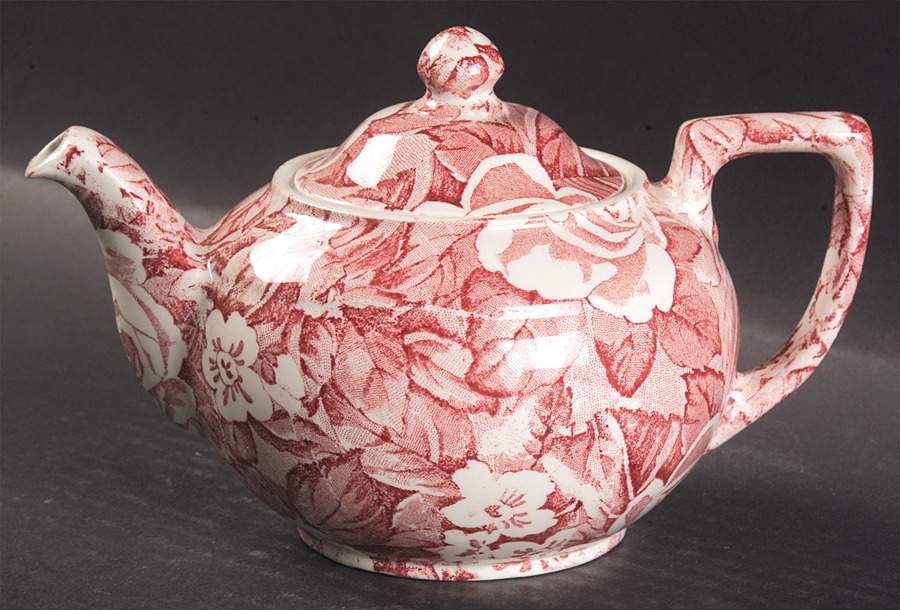 Victorian Chintz Pink Mini Teapot & Lid by Burgess & Leigh-1