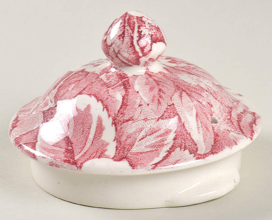 Victorian Chintz Pink Lid for Teapot by Burgess & Leigh-1