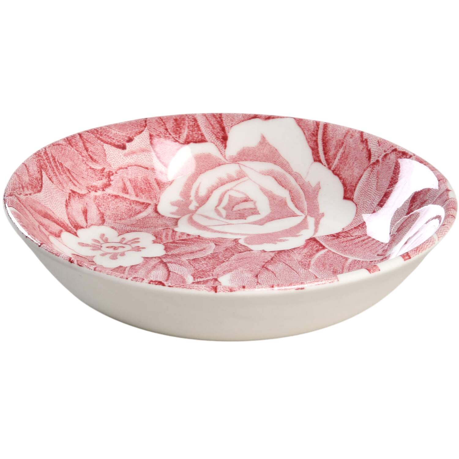 Victorian Chintz Pink Fruit/Dessert (Sauce) Bowl by Burgess & Leigh-1