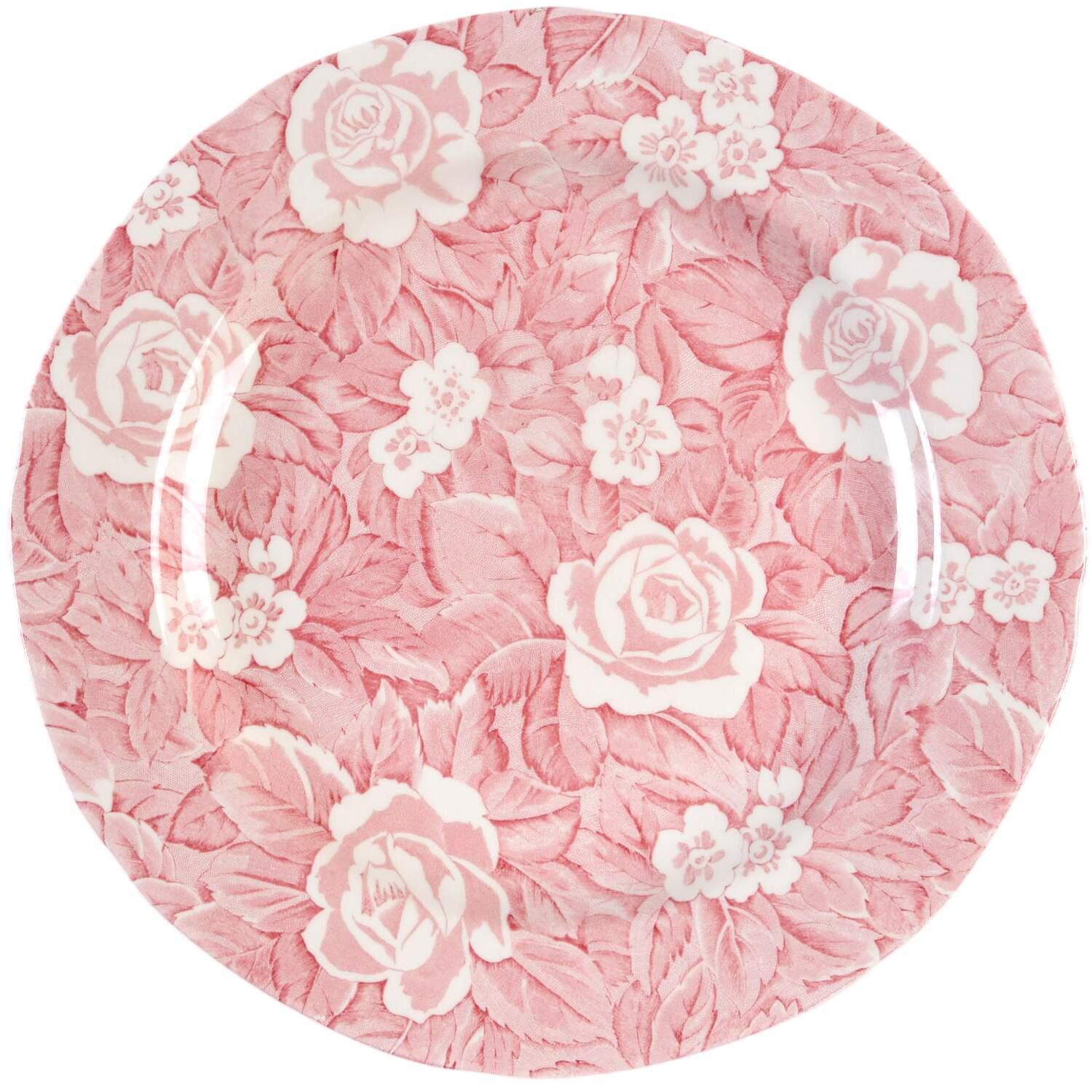 Victorian Chintz Pink Large Dinner Plate by Burgess & Leigh-1