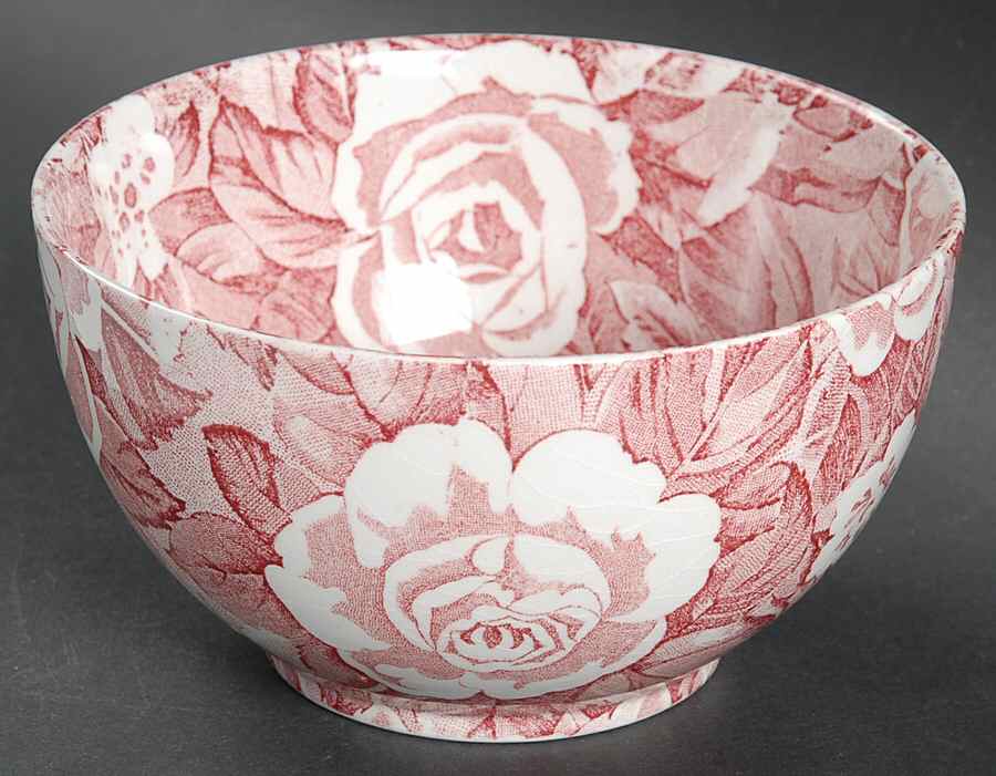 Victorian Chintz Pink Open Sugar Bowl by Burgess & Leigh-1