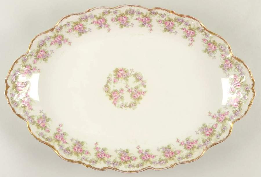 Bridal Wreath 18" Oval Serving Platter by Bawo & Dotter-1