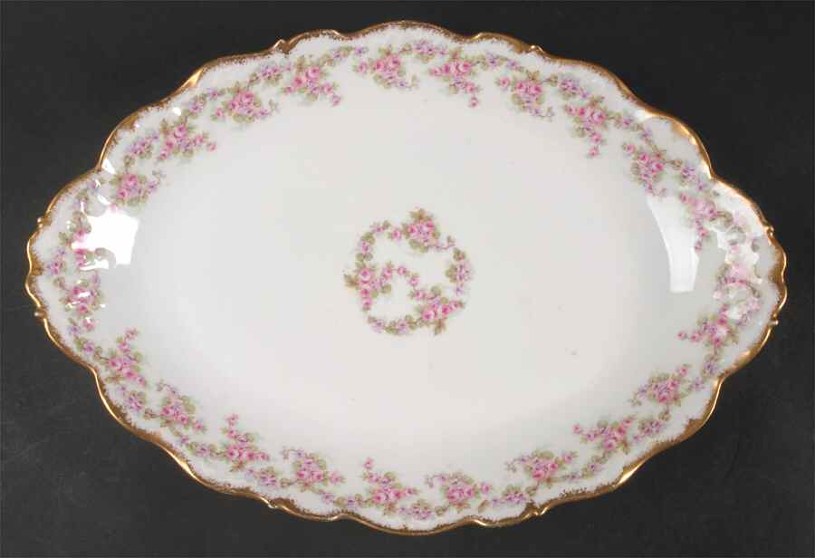 Bridal Wreath 14" Oval Serving Platter by Bawo & Dotter-1