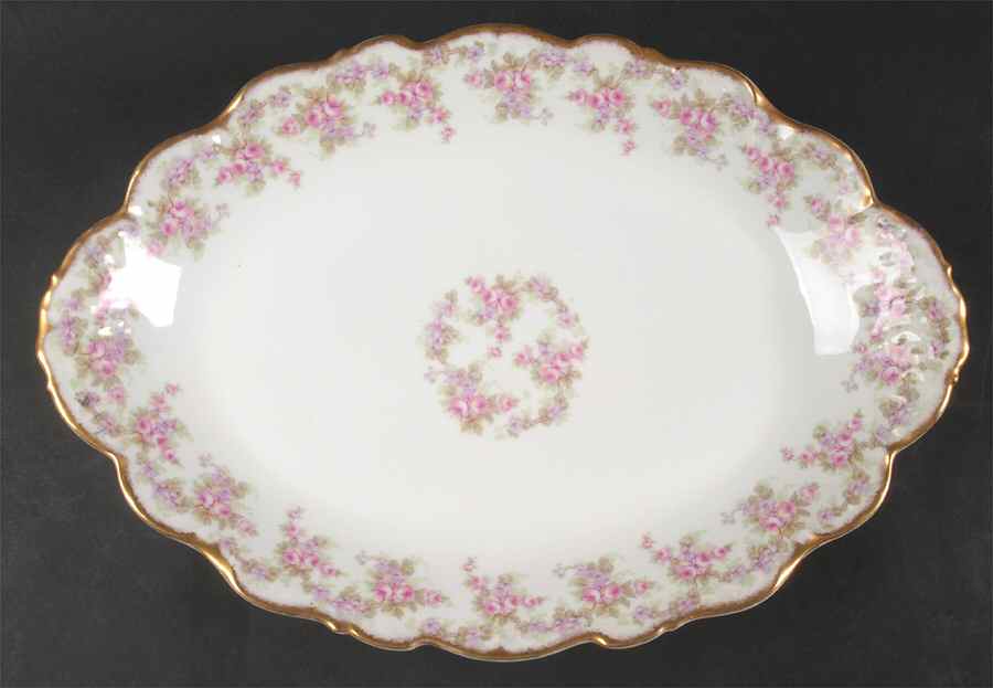 Bridal Wreath 16" Oval Serving Platter by Bawo & Dotter-1