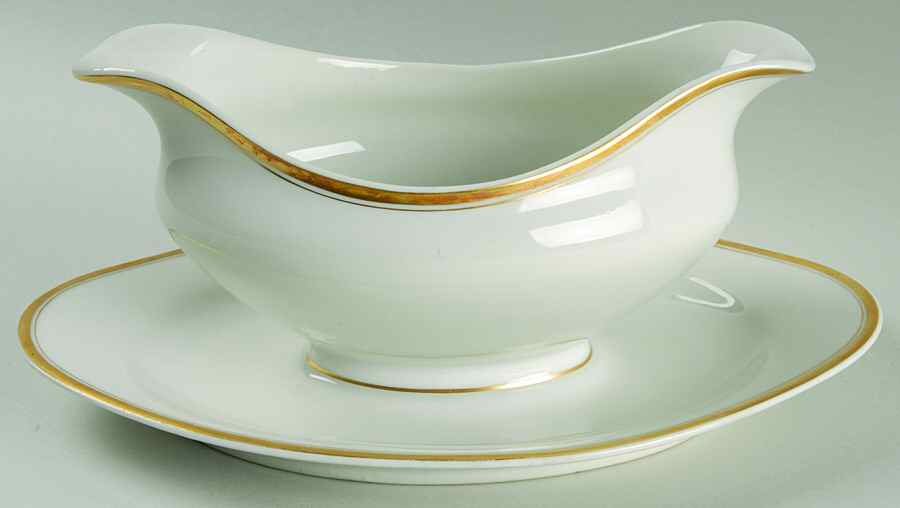 BWD120 Gravy Boat with Attached Underplate by Bawo & Dotter-1