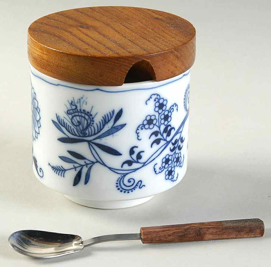 Blue Danube Jam/Jelly & Wood Lid W/Spoon by Blue Danube (Japan)-1