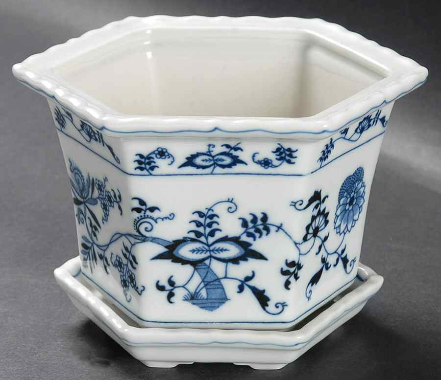 Blue Danube Medium Flower Pot & Underplate by Blue Danube (Japan)-1
