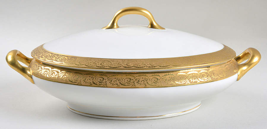 BOJ23 Oval Covered Vegetable by Jean Boyer (Limoges)-1