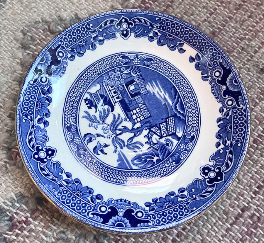 Willow Blue (Gold Trim) Saucer for Oversized Cup by Burgess & Leigh-1