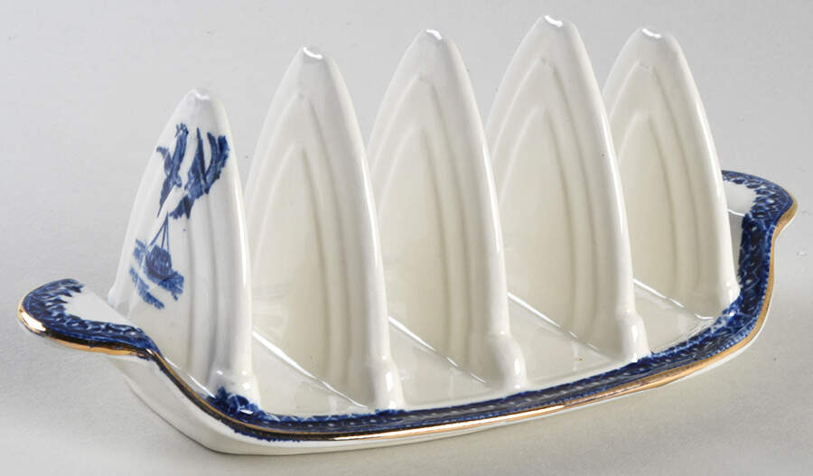 Willow Blue (Gold Trim) Toast Server by Burgess & Leigh-1