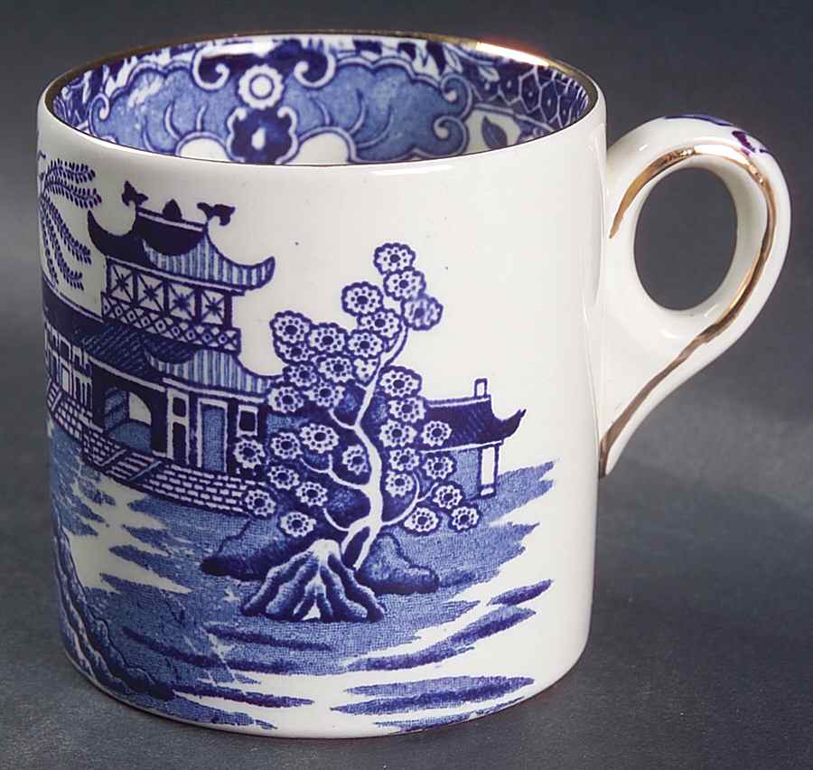 Willow Blue (Gold Trim) Mug by Burgess & Leigh-1