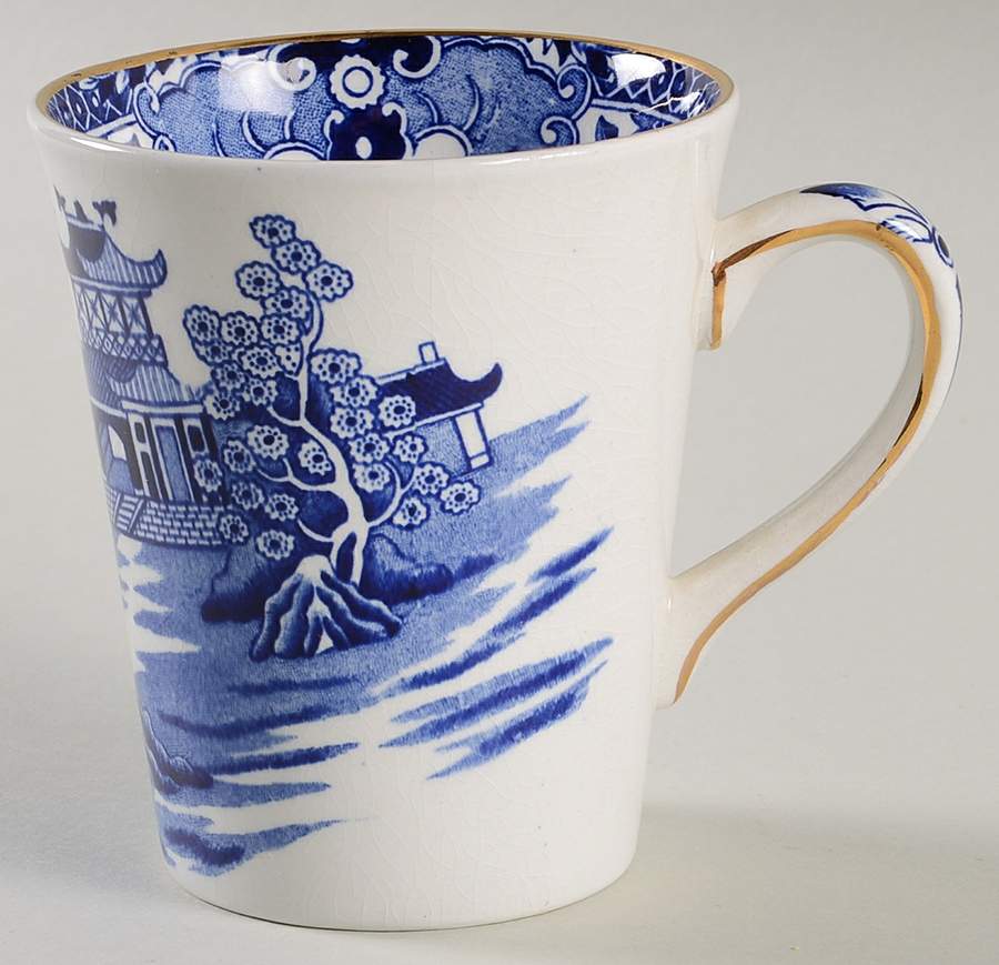 Willow Blue (Gold Trim) Mug by Burgess & Leigh-1