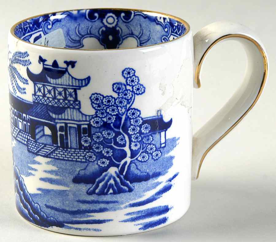 Willow Blue (Gold Trim) Mug by Burgess & Leigh-1